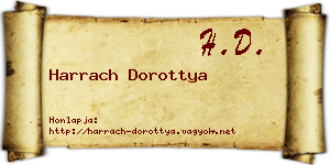 Harrach Dorottya névjegykártya